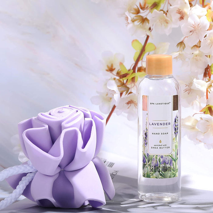 Bade Geschenkset für Frauen 10tlg. Lavender Duft Geburtstaggeschenk Damen Wellness set für Frauen Handcreme, Duschgel, Schaumbad, Bodylotion