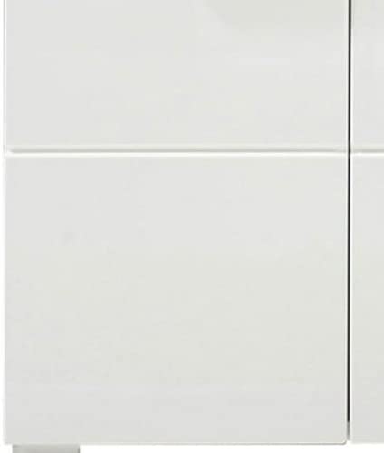 Badezimmer Waschbeckenunterschrank Unterschrank Amanda, 60 x 56 x 34 cm in Weiß / Weiß Hochglanz mit viel Stauraum