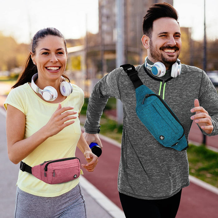 Bauchtasche Gürteltasche Hüfttasche Sport Wasserdicht Stylisch Nylon Klein Unisex Grün Hip Bum Waist Fanny Pack für Outdoor Reise Wandern 