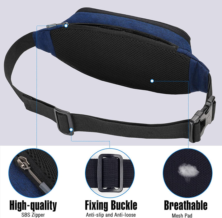 Bauchtasche Gürteltasche Hüfttasche Sport Wasserdicht Stylisch Nylon Klein Unisex Grün Hip Bum Waist Fanny Pack für Outdoor Reise Wandern 