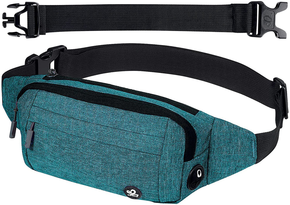 Bauchtasche Gürteltasche Hüfttasche Sport Wasserdicht Stylisch Nylon Klein Unisex Grün Hip Bum Waist Fanny Pack für Outdoor Reise Wandern 