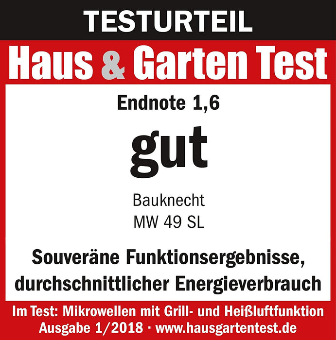 Bauknecht Chef Plus / 5in1-Multifunktionsmikrowelle / 800 W/25 L Garraum/Heißluft 1700 W/ Quartz Grill 900 W/ DualCrisp & CrispFry/ Dampfgaren