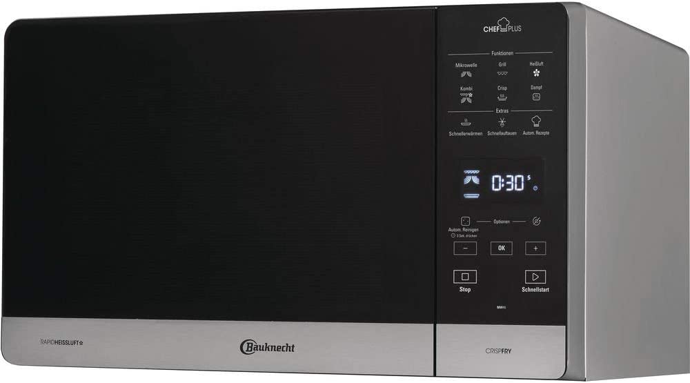 Bauknecht Chef Plus / 5in1-Multifunktionsmikrowelle / 800 W/25 L Garraum/Heißluft 1700 W/ Quartz Grill 900 W/ DualCrisp & CrispFry/ Dampfgaren