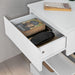 Beistelltisch Nachttisch Nachtschrank Kommode mit 1 Schublade und 3 Ablagen weiß BHT 39x65x39cm