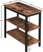 Beistelltisch, Nachttisch mit 3 Ablage, Sofatisch Industriestil, Nachtschrank, Schlafzimmer, Wohnzimmer, Küche, Einfach zu montieren, Vintage