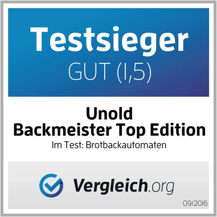 Brotbackautomat Backmeister Top Edition, 615 W, 750-1200g Brotgewicht, Keramik-Beschichtung, 68415, Schwarz, Edelstahl