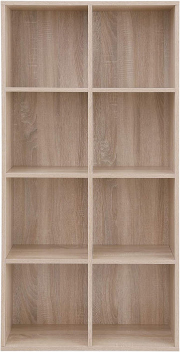 Bücherregal, Bücherschrank, mit 8 Fächern, Standregal, Büroregal, freistehend, als Dekoration, für Büro, Wohnzimmer, Schlafzimmer, Kinderzimmer
