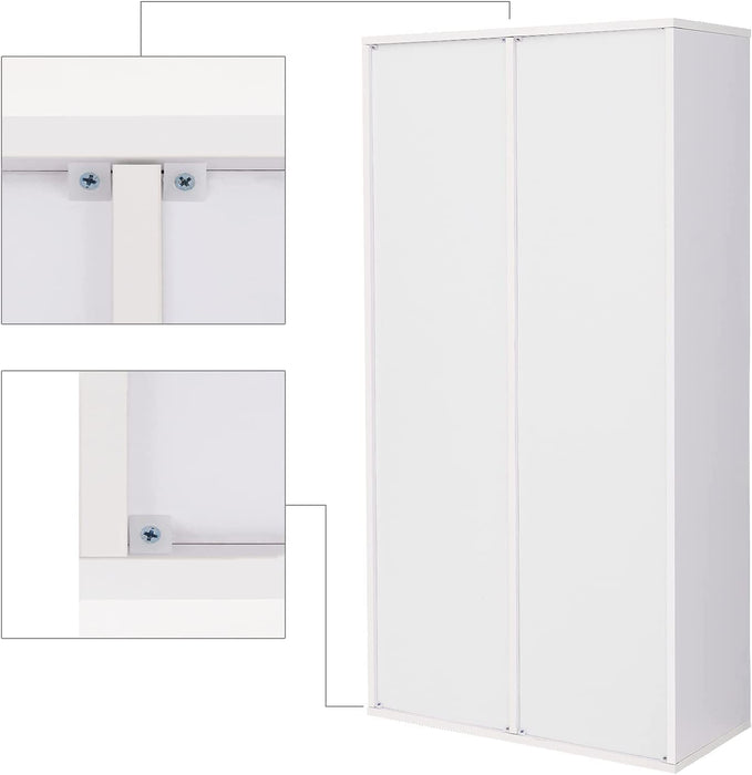 Bücherregal, Bücherschrank, mit 8 Fächern, Standregal, Büroregal, freistehend, als Dekoration, für Büro, Wohnzimmer, Schlafzimmer, Kinderzimmer, weiß