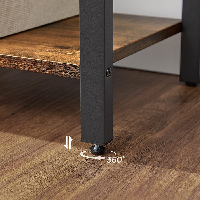 Bücherregal mit 4 Ebenen, Aufbewahrungsregal, Stahlgestell, Höhe 120 cm, für Wohnzimmer, Büro, Arbeitszimmer und Flur, Industrie-Design