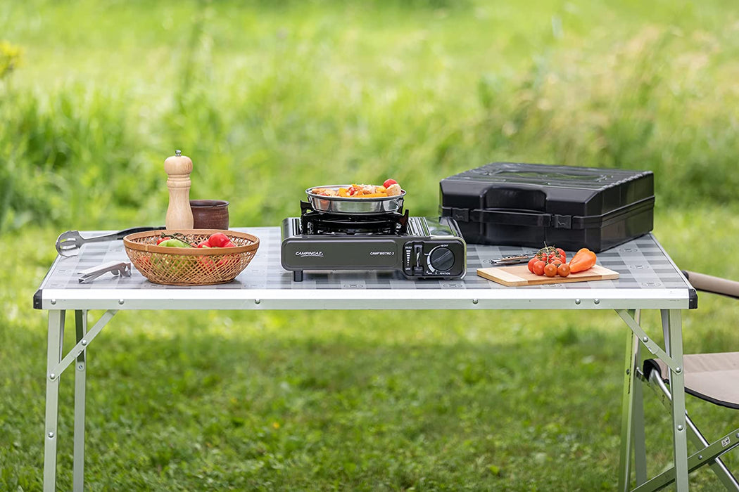 Campingaz Camp Bistro DLX kompakter Outdoor Gas-/ Gaskartuschen-/ CampingKocher Camp Bistro DLX, 1 flammig, 2.200 Watt, mit Überhitzungsschutz 