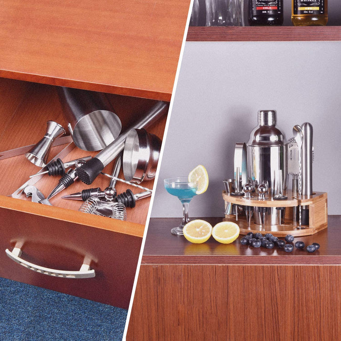 Cocktail Shaker Set,Esmula 750ML 12 Teiliges Edelstahl Barkeeper Kit Professionelles Martini Mixing Bartending Kit Kombination, Home Stylish Bar Tool