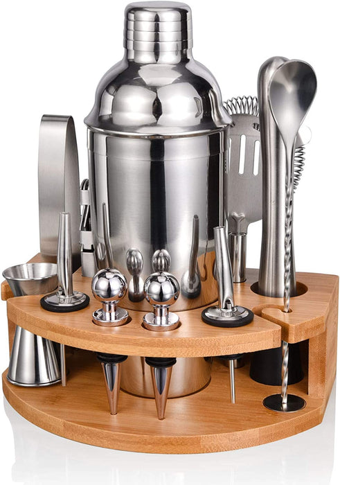 Cocktail Shaker Set,Esmula 750ML 12 Teiliges Edelstahl Barkeeper Kit Professionelles Martini Mixing Bartending Kit Kombination, Home Stylish Bar Tool
