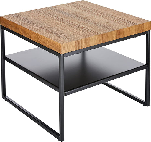 Couchtisch Beistelltisch MDF Dekor Eiche braun 50x50cm, Höhe 40cm