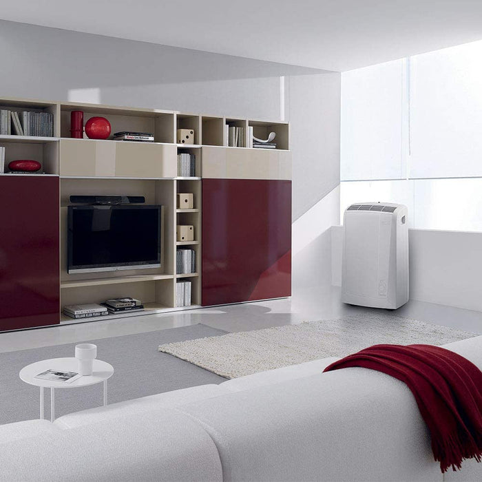 De'Longhi Pinguino PAC N82, Mobile Klimaanlage für Räume bis zu 80 m³, 9.400 BTU/h, 2,4 kW, 63 dB, Entfeuchtungsfunktion, Energieeffizienzklasse A, 12h-Timer, Weiß