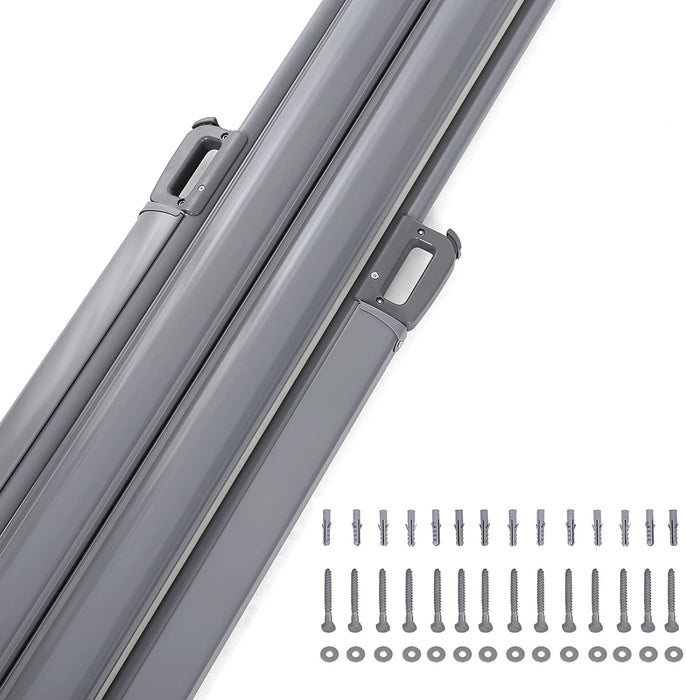 Doppelseitenmarkise, ausziehbar, 2 x 6 m (H x L), ausziehbare Seitenmarkise, Sichtschutz, Sonnenschutz, Seitenrollo, für Balkon, Terrasse und Garten