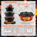 Dutch Oven Set Gusseisen ca. 4 6 9 L Grilltopf Feuertopf Topf für Grill und Camping Feuertopf Set