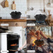 Dutch Oven Set Gusseisen ca. 4 6 9 L Grilltopf Feuertopf Topf für Grill und Camping Feuertopf Set