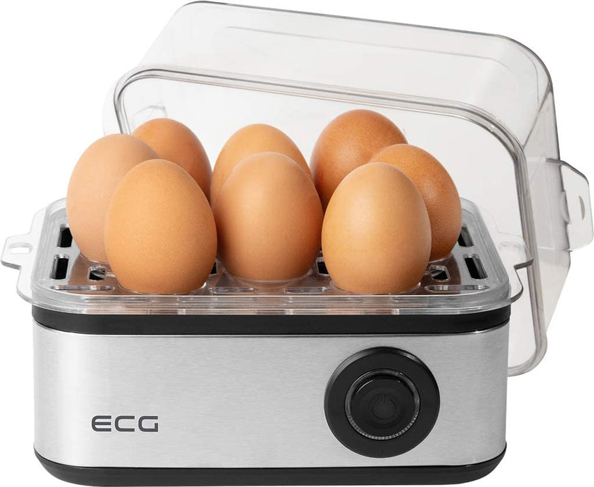 ECG UV Eierkocher, Silver -  8 Eier
