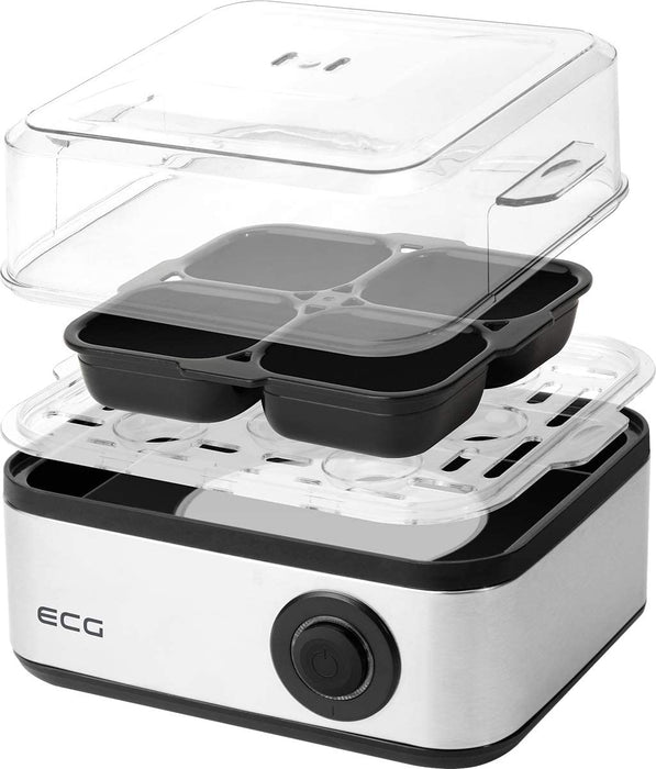 ECG UV Eierkocher, Silver -  8 Eier