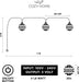 LED Lichterkette – 7 Meter | Mit Netzstecker NICHT batterie-betrieben | 20 LEDs warm-weiß | Kugeln Orientalisch | Deko Silber – kein lästiges austauschen der Batterien
