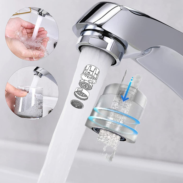 Einhebel Wasserhahn Bad Mischbatterie mit 50cm Kaltes Warmes Wasser 3/8 Zoll Schläuche, Verchromt Badezimmer Armatur Waschtischarmatur für Waschbecken