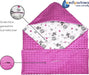 Einschlagdecke 100% Baumwolle 85x85cm Kuscheldecke für Kinderwagen Babyschale universal Baby Decke doppelseitig Babydecke Buggy Autositz