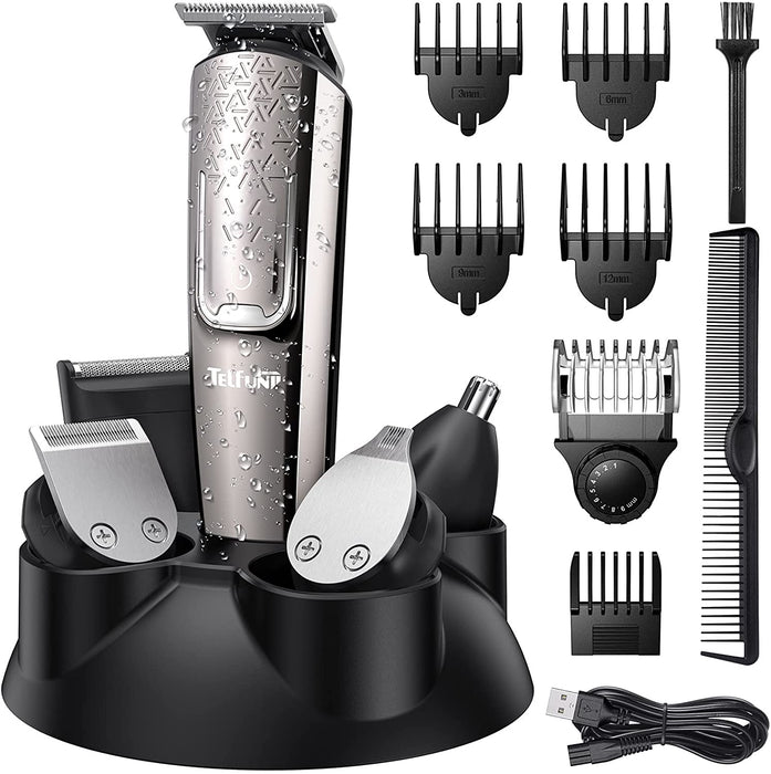 Elektrische Haarschneider für Männer Profi Haarschneider Herren Haarschneidemaschine Stahl Langhaarschneider Led Display Wasserdicht Haartrimmer 