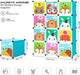Erweiterbares Kinderregal Kinder Kleiderschrank Stufenregal Bücherregal mit Türen & 2 Aufhängern, tiefere Fächer als normal (45 cm vs. 35 cm)