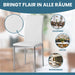 Esszimmerstühle 2er Set Verona, Weiss - Edles Italienisches Design, Kunstleder-Bezug, bequemer Polsterstuhl - Moderner Küchenstuhl, Stuhl Esszimmer