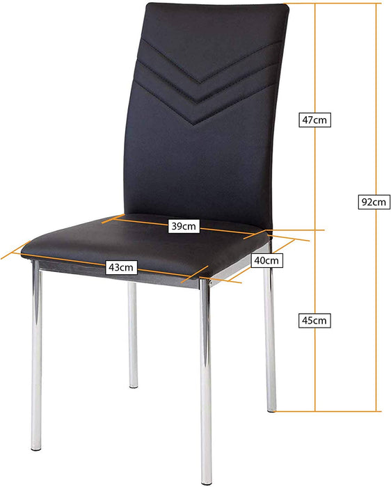 Esszimmerstühle 2er Set Verona, Weiss - Edles Italienisches Design, Kunstleder-Bezug, bequemer Polsterstuhl - Moderner Küchenstuhl, Stuhl Esszimmer