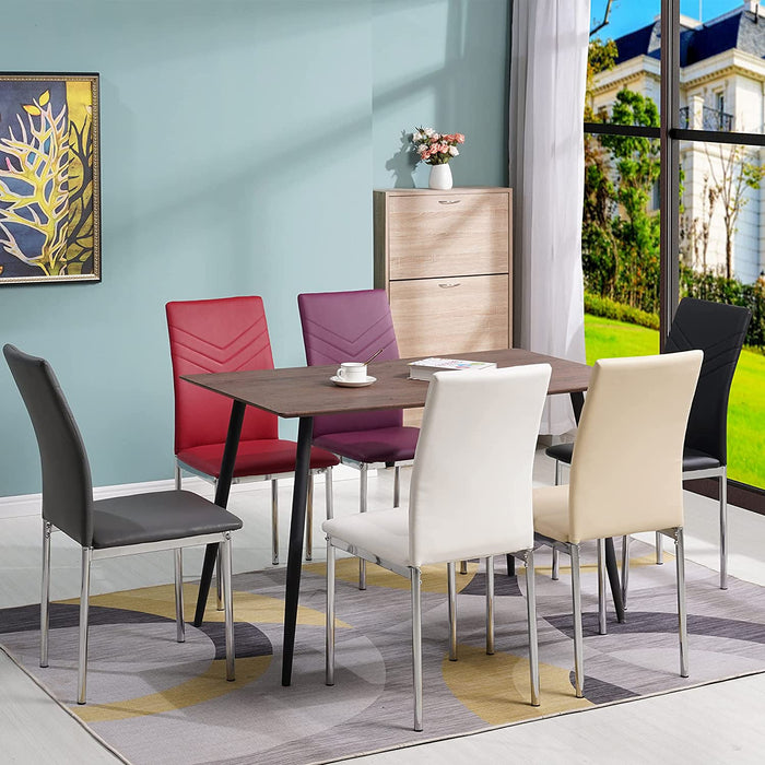 Esszimmerstühle 2er Set Verona, Weiss - Edles Italienisches Design, Kunstleder-Bezug, bequemer Polsterstuhl - Moderner Küchenstuhl, Stuhl Esszimmer