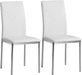 Esszimmerstühle 2er Set Verona, Weiss - Edles Italienisches Design, Kunstleder-Bezug, bequemer Polsterstuhl - Moderner Küchenstuhl, Stuhl Esszimmer