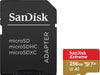 Extreme microSDXC UHS-I Speicherkarte 256 GB + Adapter (Für Smartphones, Actionkameras und Drohnen, A2, C10, V30, U3, 190 MB/s Übertragung, RescuePRO Deluxe)