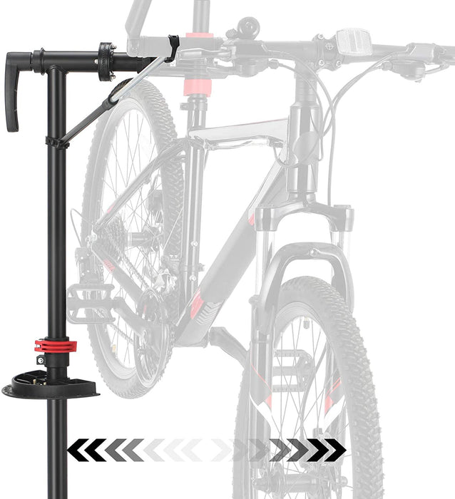 Fahrradmontageständer, Reparaturständer für Fahrräder, Schwerlast-Montageständer, Fahrradständer mit Schnelllösevorrichtungen, verschweißter Klemmkopf