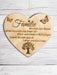 Familie Herz Schild Dekoschild Herzschild Holzherz Holzschild 10 x 10 cm Geschenk für die Familie Spruch Geschenk Holz Geschenk EIN Geschenk