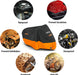 Verbesserte Version Wasserdicht Motorradabdeckung Motorrad Abdeckplane Outdoor Motorradgarage Motorroller Abdeckung Winddicht XXL mit 2 Gürtelschnalle Schwarz-Orange 245cmx105cmx125cm