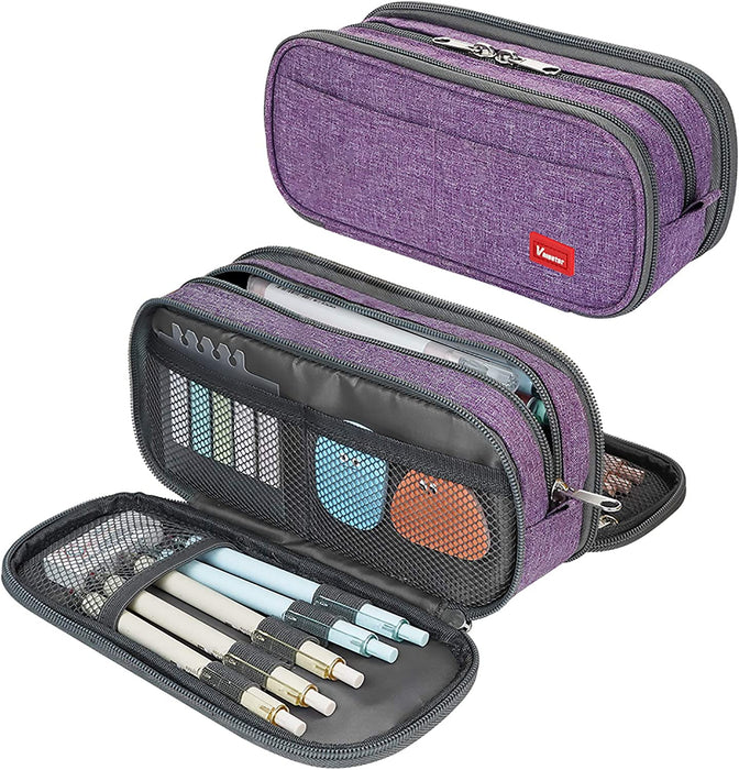 Federmäppchen Farbe Bleistiftetui Große Aufbewahrung Bleistift Tasche Handheld tragbare Büro Briefpapier Tasche Geeignet für High School College 