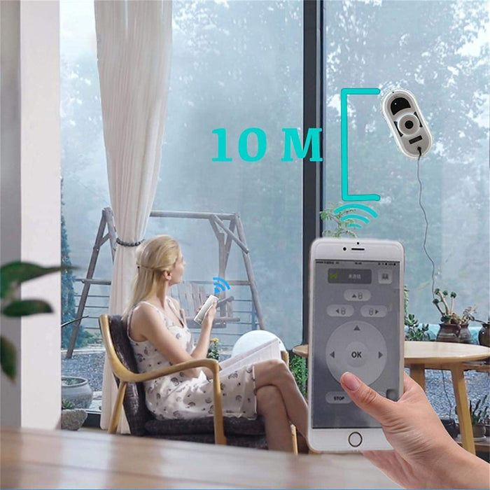 Fensterputzroboter, Fensterscheiben Reinigung, Glasputzroboter Bluetooth App mit Fernbedienung & Sicherheitsseil