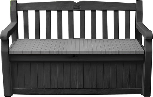Gartenbank und Kissenbox Eden, Graphit, 265L