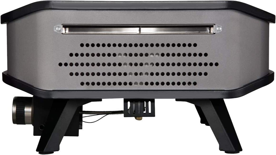 Gas Pizza Ofen mobiler Pizzaofen Pizzastein Gasgrill bis 400°Grad regelbar mit 34x34 cm Pizzastein tragbar Terrasse Balkon Test SEHR GUT