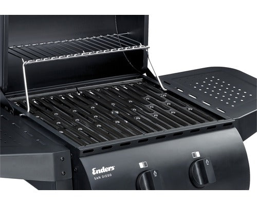 Gasgrill SAN DIEGO 2, mit Grill-Thermometer, 2-Brenner aus Edelstahl, kleiner Grill, Edelstahl-Grill-Rost, Balkon-Grill, Camping-Grill