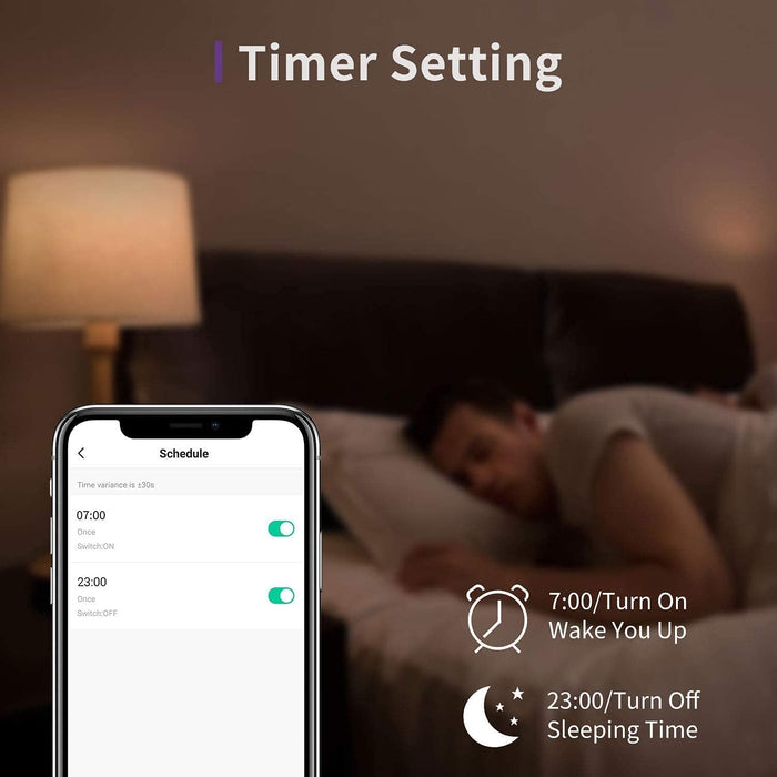 Glühbirne Smart Lampe E27, WLAN Lampe LED Kompatibel mit Alexa Google Home, 9W, Dimmbar Warmweiß-Kaltweiß und Mehrfarbige Birne, Kontrolle durch APP