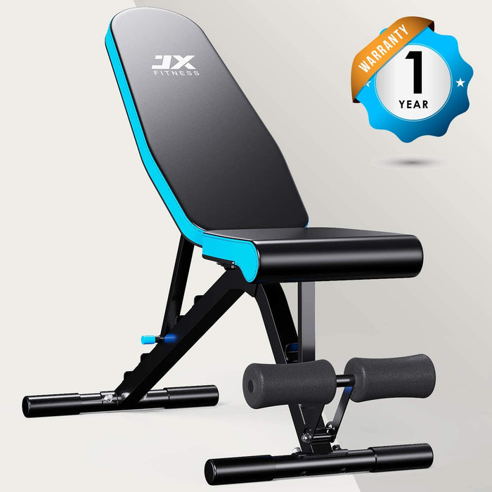 Hantelbank Verstellbar Multifunktions 90 Grad Fitness Trainingsbank als Schrägbank Flachbank Negativbank für Sit-ups Bizeps-Übung und Rückentrainer, Beinstütze Bauch Übung