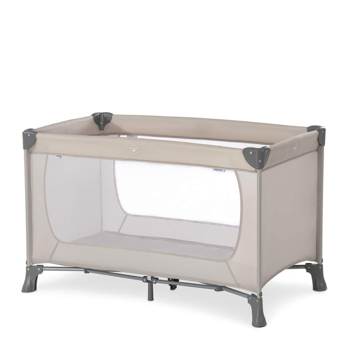 Hauck Reisebett Dream N Play / für Babys und Kinder ab Geburt bis 15 kg / 120 x 60 cm / Leicht / Kompakt Faltbar / Inkl. Trage Tasche / Beige
