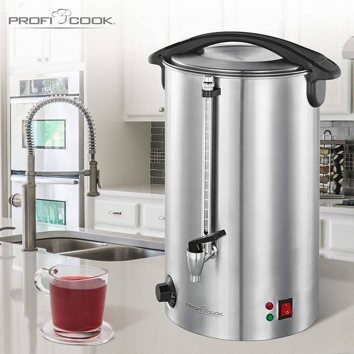 Heißgetränkeautomat, zum Erhitzen und Warmhalten von z.B. Glühwein / Kaffee / Tee / Punsch oder Suppen, hochwertiges Edelstahlgehäuse, 16 Liter