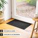 Hochwertige Fußmatte grau schwarz 90x120cm groß für Innen & Außen - Schmutzfangmatte rutschfest, waschbar & wetterfest - Fussmatte für Eingangsbereich