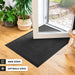 Hochwertige Fußmatte grau schwarz 90x120cm groß für Innen & Außen - Schmutzfangmatte rutschfest, waschbar & wetterfest - Fussmatte für Eingangsbereich