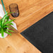 Hochwertige Fußmatte grau schwarz 90x120cm groß für Innen & Außen - Schmutzfangmatte rutschfest, waschbar & wetterfest - Fussmatte für Eingangsbereich