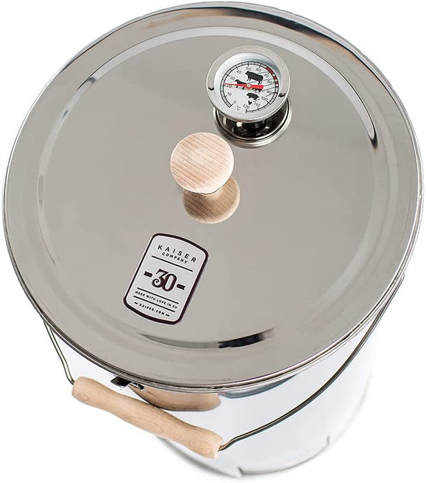 Hochwertiger Räucherofen/Räucherschrank aus Edelstahl - Holzfeuerung I Geeignet für Fische I Tragbarer Smoker 53-90cm I Passen bequem 4kg Fleisch