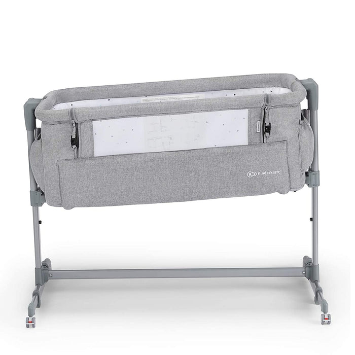 Kinderkraft Beistellbett NESTE UP, Babybetten, Zustellbett, Kinderbett, Kinderreisebett, 2 in 1, Höhenverstellung, mit Zubehör, Matratze